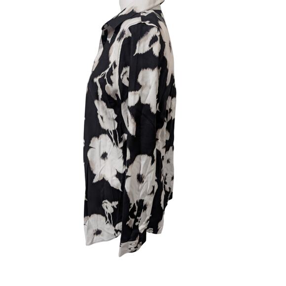 Chico's No Iron Stretch Fairycore Floral Cotton Tunic Top Size 0 US 4 XS Shirt - Picture 3 of 12